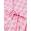 Plus Size Pink  Plaid Strap Dress