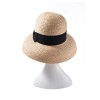  Black Bowknot Raffia Hat