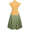 2PCS  Bow Plaid Blouse & Skirt