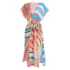 Bohemian Kimono Stripe Lace-Up Cover Up