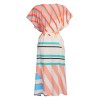 Bohemian Kimono Stripe Lace-Up Cover Up