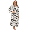 Plus Size  V-Neck Polka Dots Pajama Robe