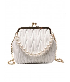  Pearl Chain Solid Frame Bag