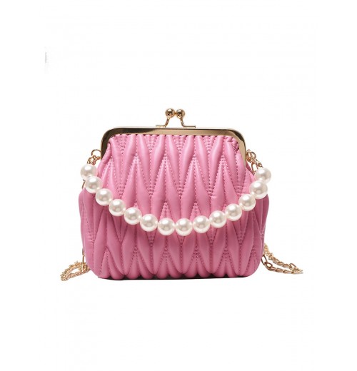  Pearl Chain Solid Frame Bag