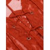 Red  Embroidery Hollow Wrap Cover-up