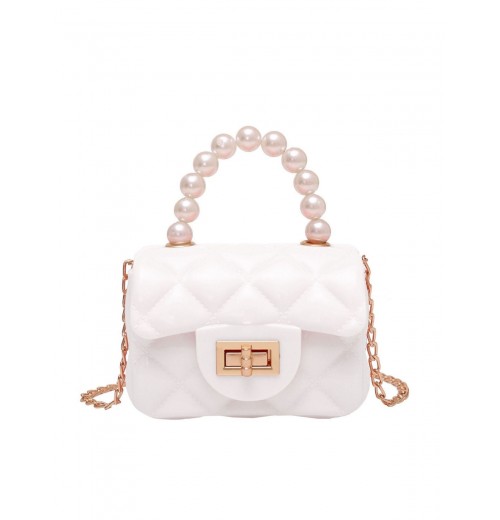  Pearl Argyle Chain Strap Mini Handbag