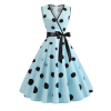  Bow Polka Dot Swing Dress