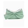  Bowknot Pearl Solid Underarm Bag