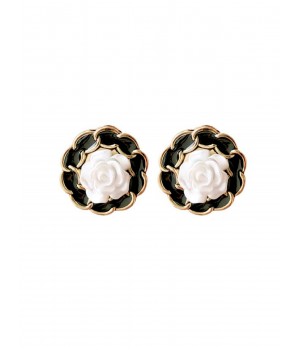  Black Shining Rose Earrings