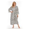 Plus Size  V-Neck Polka Dots Pajama Robe