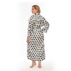 Plus Size  V-Neck Polka Dots Pajama Robe