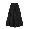 Black  Elegant Pleated Skirt