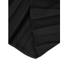 Black  Elegant Pleated Skirt