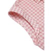 Pink  Gingham Plaid Lapel Shirt