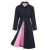 Pre-Sale Dark Blue  Solid Belted Coat