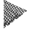 Plus Size Black  Gingham Plaid Belted Swing Dress