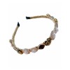 Gold Shiny Pearl Gem Headband