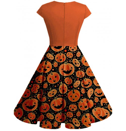 Plus Size Orange  Costume Dress