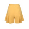 Yellow  Ruffled Pockets Shorts