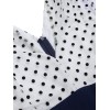  Polka Dot Patchwork Button Jumpsuit