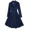 Pre-Sale Plus Size Navy Blue  Velvet Long Coat