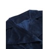 Pre-Sale Plus Size Navy Blue  Velvet Long Coat