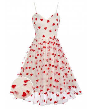 Heart  Mesh Sling Dress