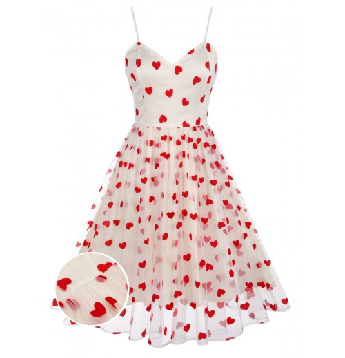 Heart  Mesh Sling Dress