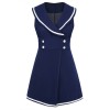 Navy Blue  Sailor Collar Romper