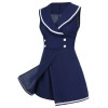 Navy Blue  Sailor Collar Romper