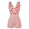 Strawberry Pink  Patchwork Lace Romper