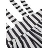 Black & White  Stripes Suspender Skirt