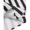 Black & White  Stripes Suspender Skirt