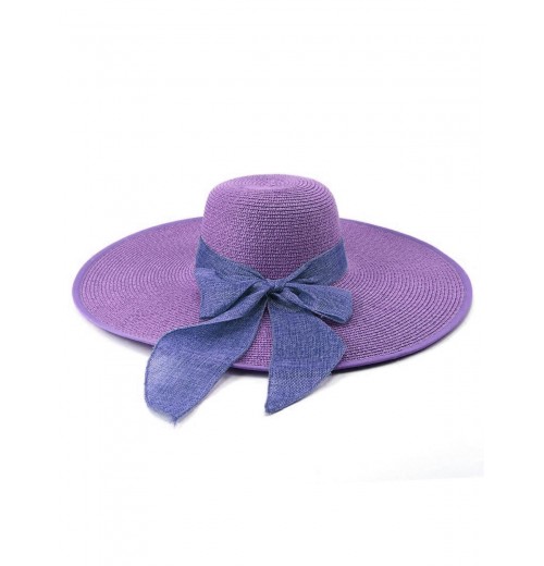 Ribbon Wide Brim Raffia Sun Hat