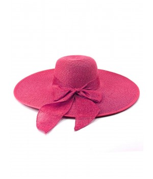 Ribbon Wide Brim Raffia Sun Hat