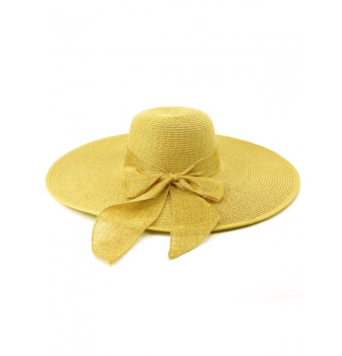 Ribbon Wide Brim Raffia Sun Hat