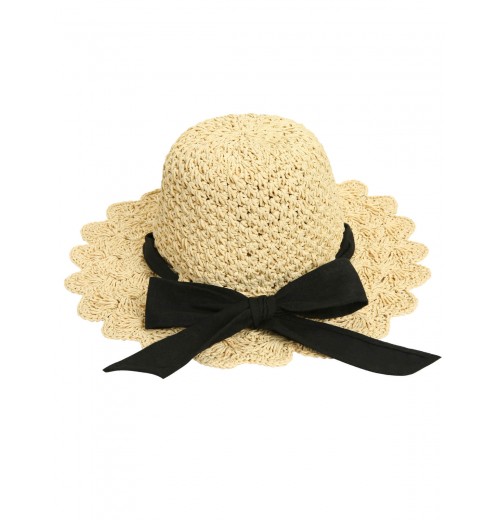 Handmade Ruffia Straw Ribbon Sun Hat