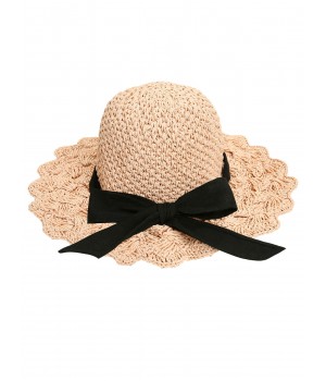 Handmade Ruffia Straw Ribbon Sun Hat