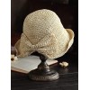  Solid Bowknot Raffia Sun Hat