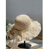  Hand-Made Lace Bow Sun Hat