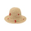 Beige  Rose Straw Sun Hat