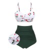 2PCS  Cherry Halter Bikini Set