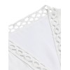 White  Solid V-neck Wrap Cover-up