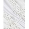 White  Solid V-neck Wrap Cover-up