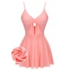 Pink  Bow Halter One-piece Swimsuit