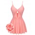 Pink  Bow Halter One-piece Swimsuit