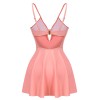 Pink  Bow Halter One-piece Swimsuit