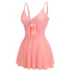 Pink  Bow Halter One-piece Swimsuit