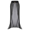 Black  Solid Long Skirt Cover-up