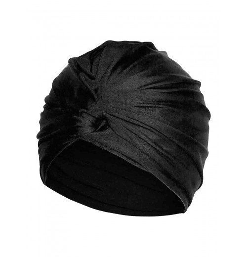  Solid Pleated Wrap Swim Hat